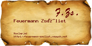 Feuermann Zsüliet névjegykártya